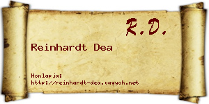 Reinhardt Dea névjegykártya